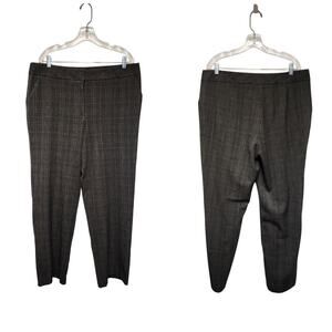 Investments Straight-Leg Plaid Dress Paid Size 16R Color Gray/Pink